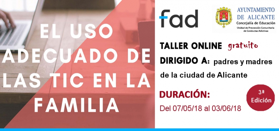 Banner online En Familia FAD TIC Ayto Alicante