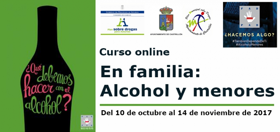 Curso online en familia alcohol y menores