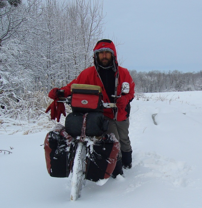 Salvador Rodríguez en la nieve